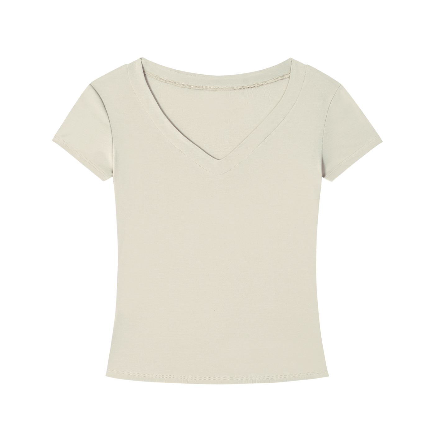 LUVERA - TENCEL V-NECK T-SHIRT