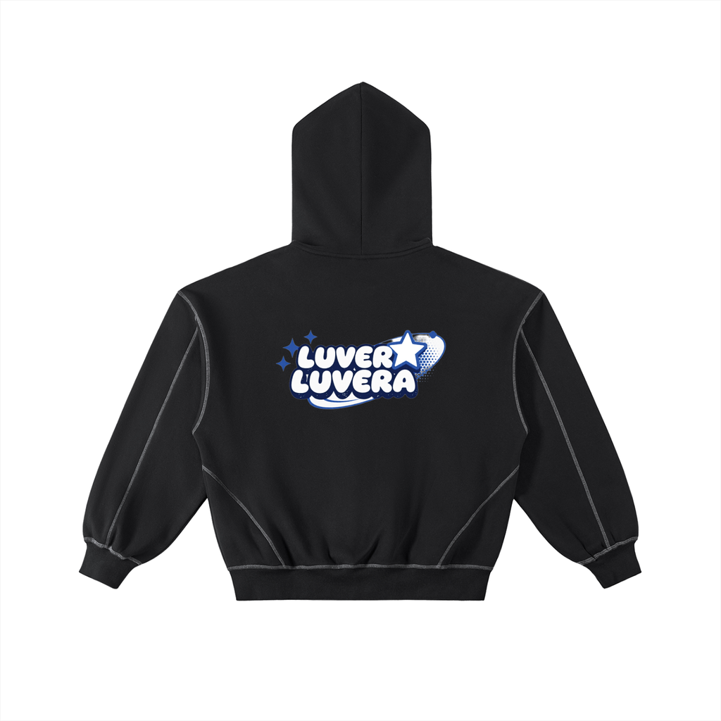 LUVERA - CONTRAST BOXY ZIP HOODIE