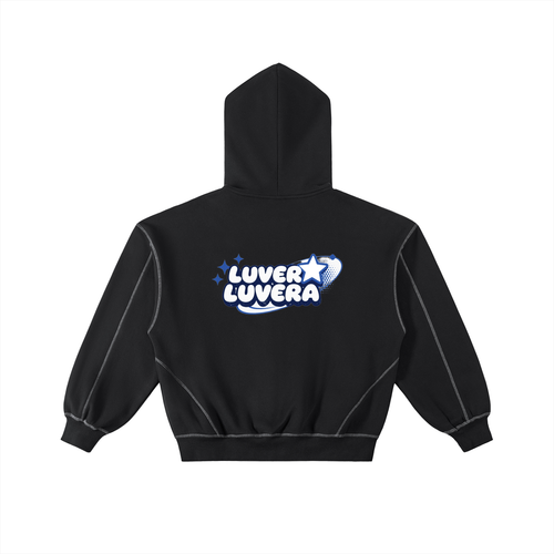 LUVERA - CONTRAST BOXY ZIP HOODIE